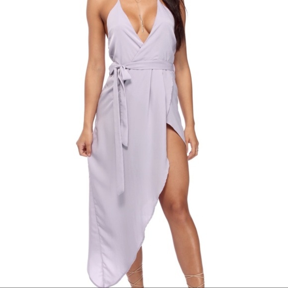 Windsor Dresses & Skirts - NWT! Lavender Halter Asymmetrical Wrap Dress